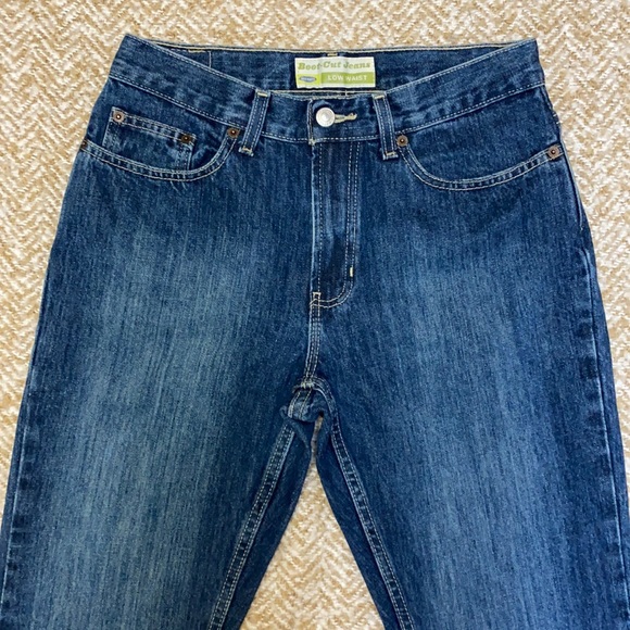 Vtg 90s Old Navy Low Waist Boot Cut Jeans sz 8 Reg - Picture 3 of 10